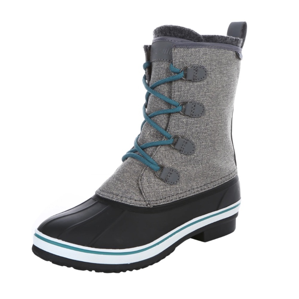 Northside Gray and Black Winter Boots with Water-Resistant Sole